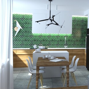 Lampa Sufitowa Sticks 120cm Czarna | Step Into Design