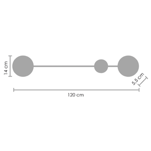Kinkiet LED Clex 120cm Czarny | Step Into Design