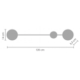 Kinkiet LED Clex 120cm Czarny | Step Into Design