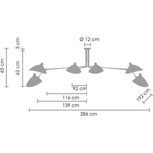 Lampa Sufitowa Crane VI Czarna - Step Into Design | Loftowa