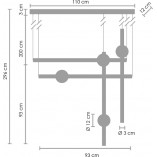 Lampa Glamour Mosiężna LED 110cm | Step Into Design