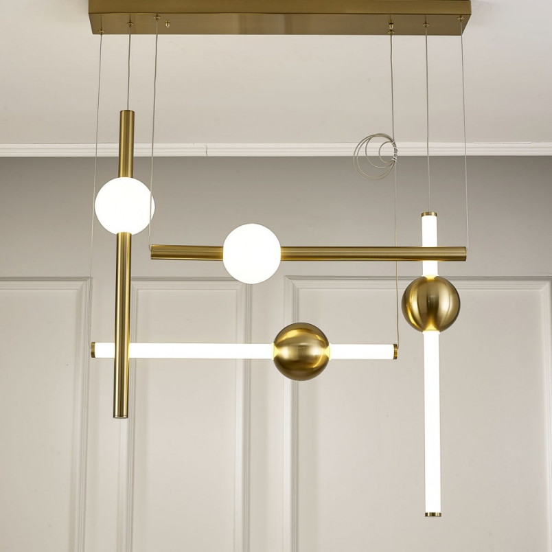 Lampa Glamour Mosiężna LED 110cm | Step Into Design