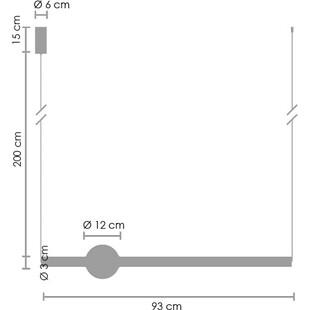 Lampa wisząca mosiężna LED O-line - Step In Design