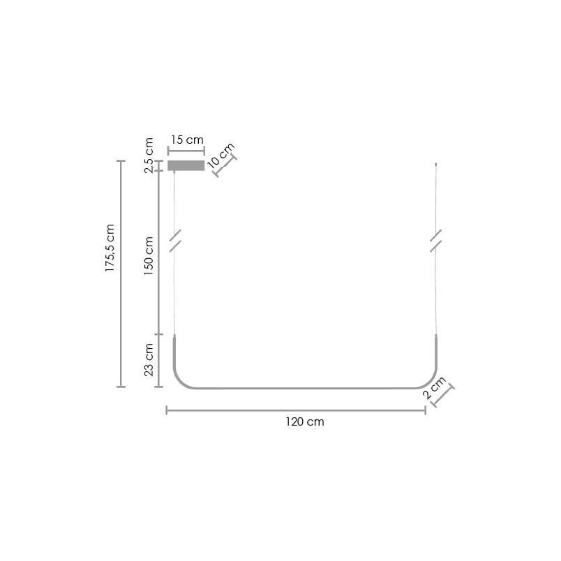 Lampa wisząca LED czarna 120cm | Step Into Design