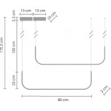 Lampa wisząca LED Minima II czarna 80cm - Step Design