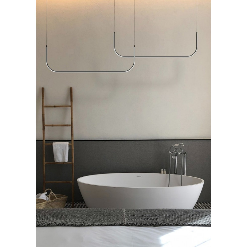 Lampa wisząca LED Minima II czarna 80cm - Step Design