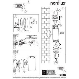 Kinkiet ogrodowy Birk czarny Nordlux | Oświetlenie zewnętrzne