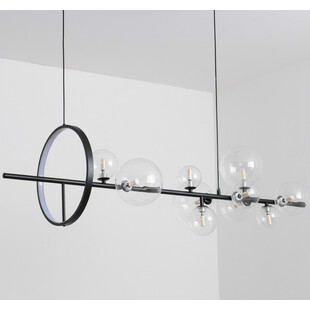 Podłużna lampa wisząca szklane kule Orion Long 120 czarna