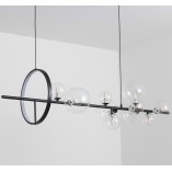 Lampa wisząca Orion Long - Step Design | Czarna, szkło