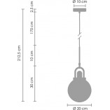 Lampa wisząca Pearl - glamour, szkło, biało-złota | Step