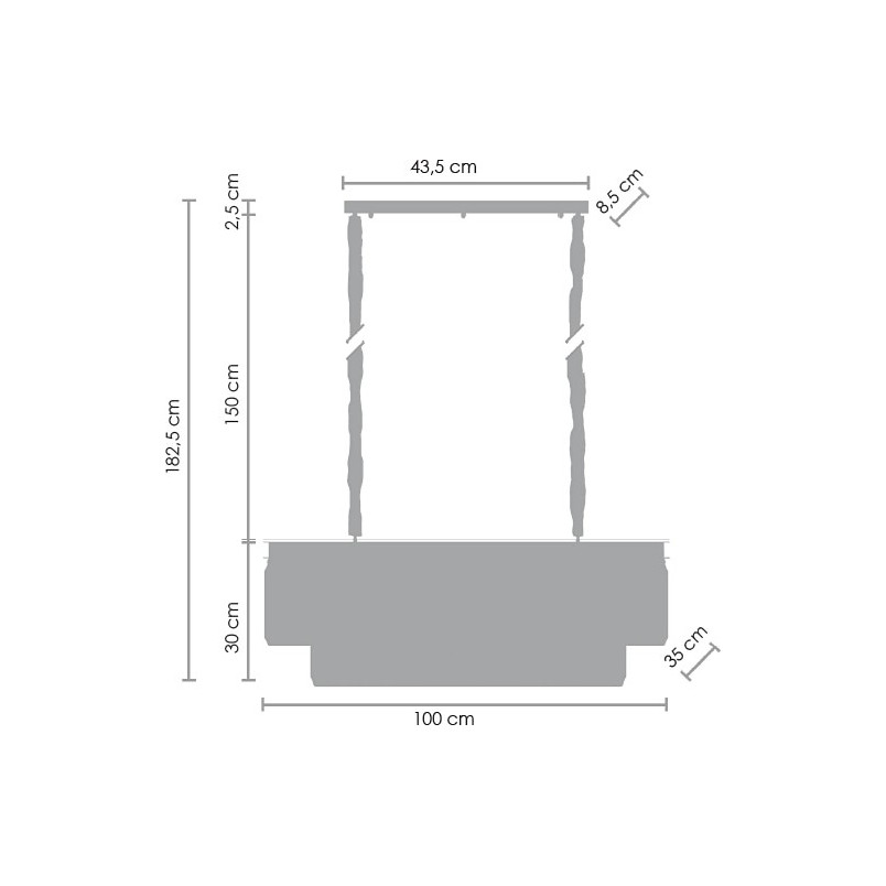 Lampa wisząca kryształowa Sparkle Double 100cm | Step Into Design