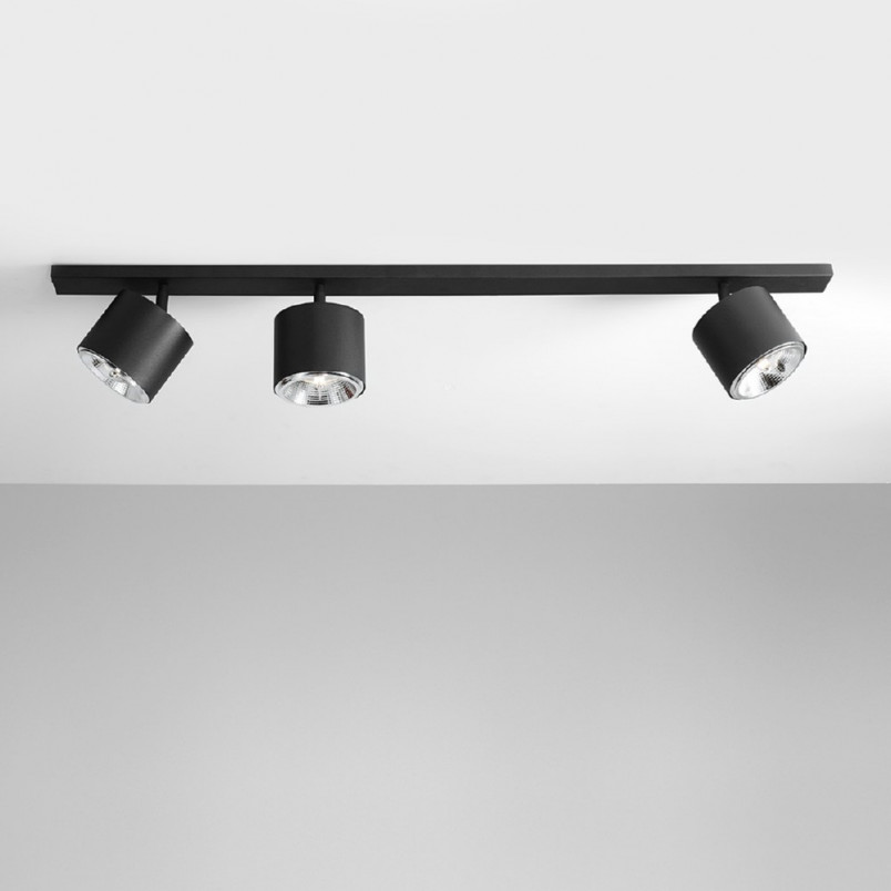 Reflektor sufitowy potrójny Aldex Bot 100cm czarny - Sklep z lampami