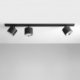Reflektor sufitowy potrójny Aldex Bot 100cm czarny - Sklep z lampami