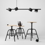 Lampa wisząca czarna 4 punktowa Aldex Bot 121cm | Sklep z lampami