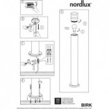 Słupek Ogrodowy Birk 80cm Czarny Nordlux | Oświetlenie Ogrodu