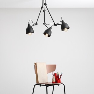 Lampa sufitowa potrójna na wysięgnikach Aida czarna marki Aldex