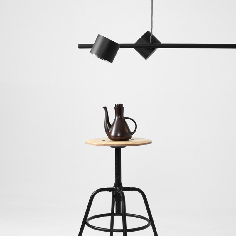 Lampa wisząca czarna 4 punktowa Aldex Bot 121cm | Sklep z lampami