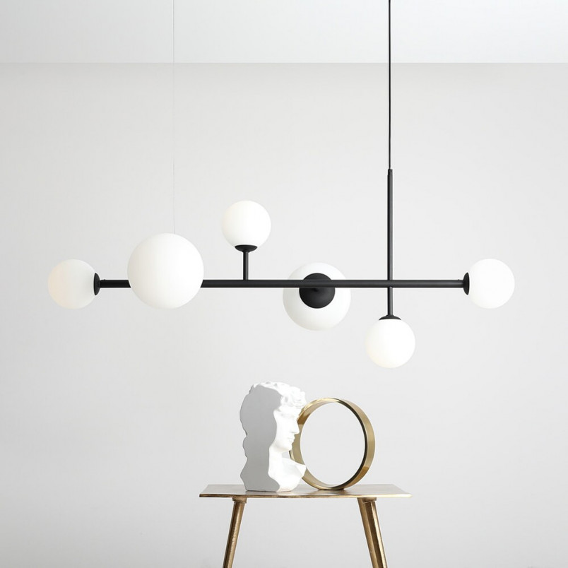 Lampa wisząca Dione VI czarno-biała Aldex | Sklep z lampami