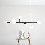 Lampa wisząca Dione VI czarno-biała Aldex | Sklep z lampami