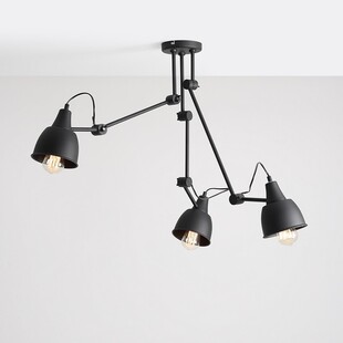 Lampa sufitowa potrójna czarna Aldex Aida | Loftowa