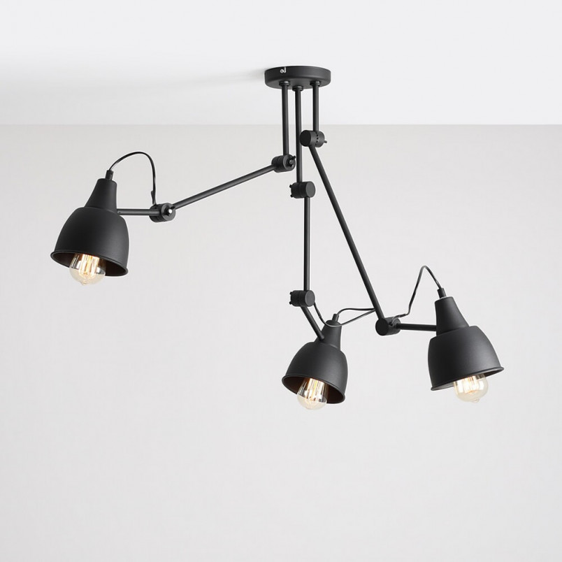 Lampa sufitowa potrójna czarna Aldex Aida | Loftowa
