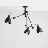 Lampa sufitowa potrójna czarna Aldex Aida | Loftowa