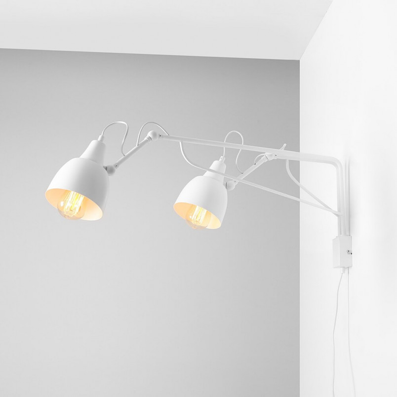 Kinkiet podwójny Soho biały Aldex | Skandynawski design