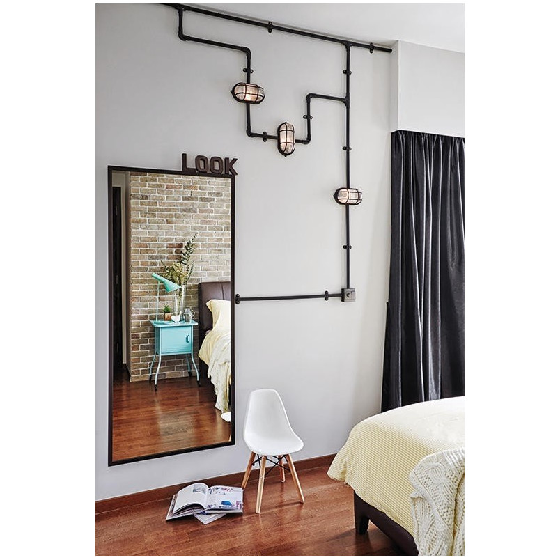 Kinkiet Loft Skot Czarny | Lampy Industrialne - [Nazwa Sklepu]