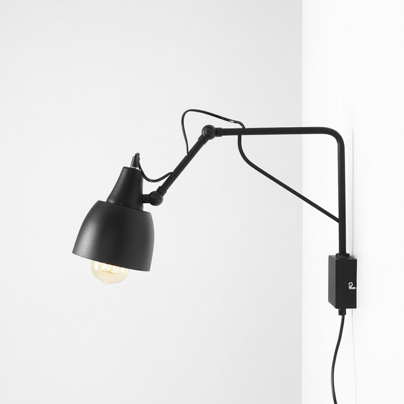 Kinkiet industrialny Aldex Soho Small czarny - Loftowy design