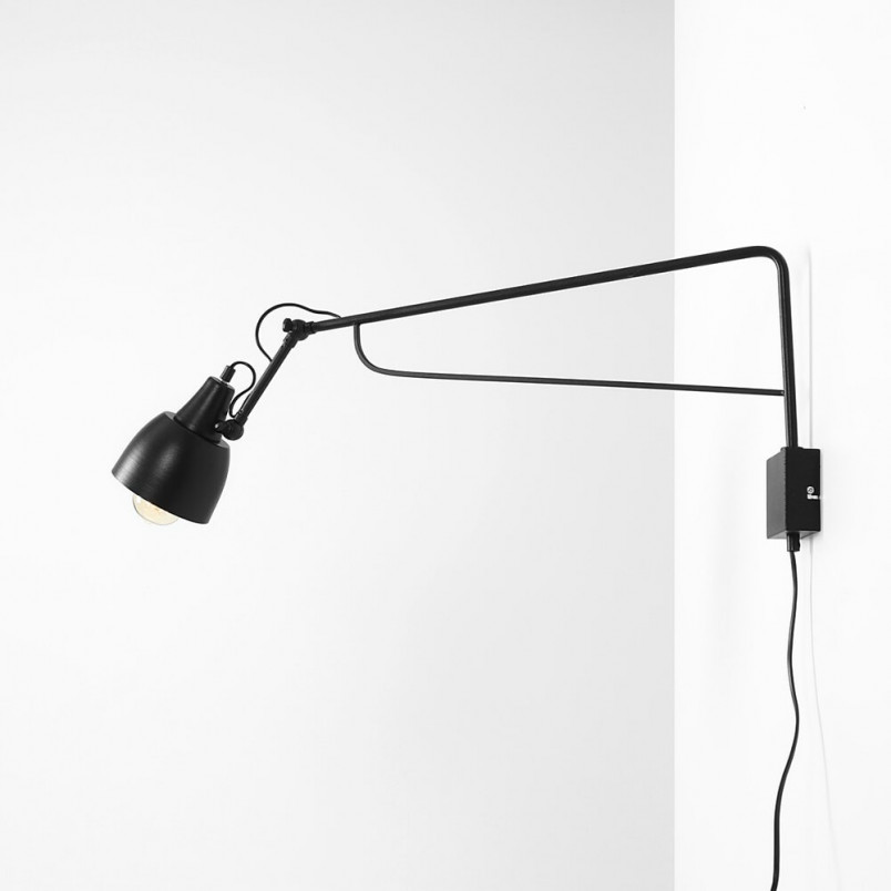 Kinkiet Industrialny Soho Big Czarny Aldex | Loftowy Design