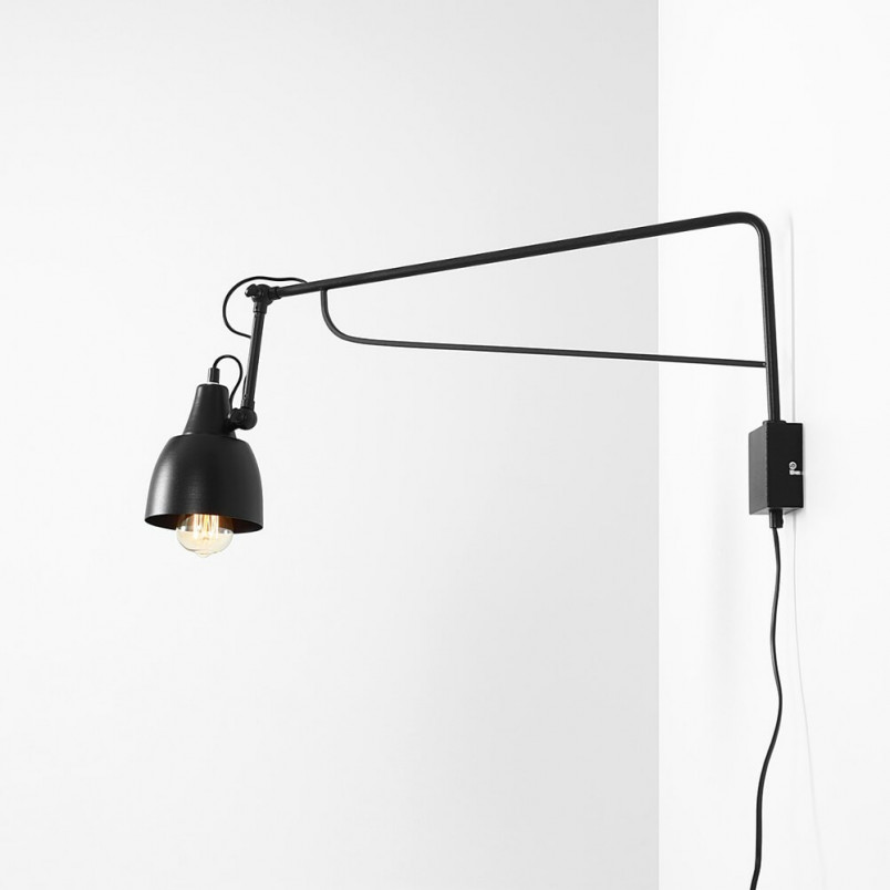 Kinkiet Industrialny Soho Big Czarny Aldex | Loftowy Design