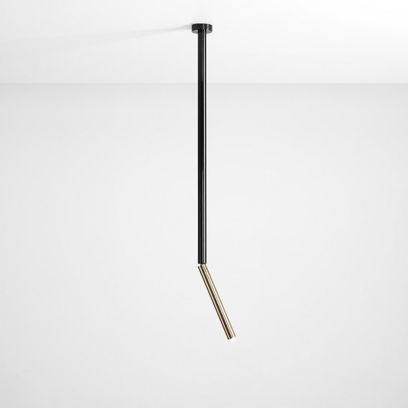 Lampa sufitowa glamour Aldex Stick Long | Złoto i czerń