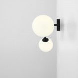 Kinkiet szklany podwójny Pure biało-czarny Aldex | Sklep Lamp
