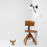 Kinkiet szklany podwójny Pure biało-czarny Aldex | Sklep Lamp