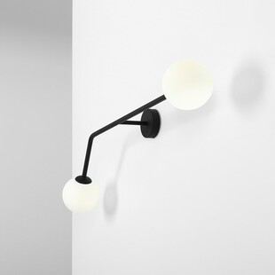 Kinkiet szklany podwójny Pure biało-czarny Aldex | Sklep Lamp