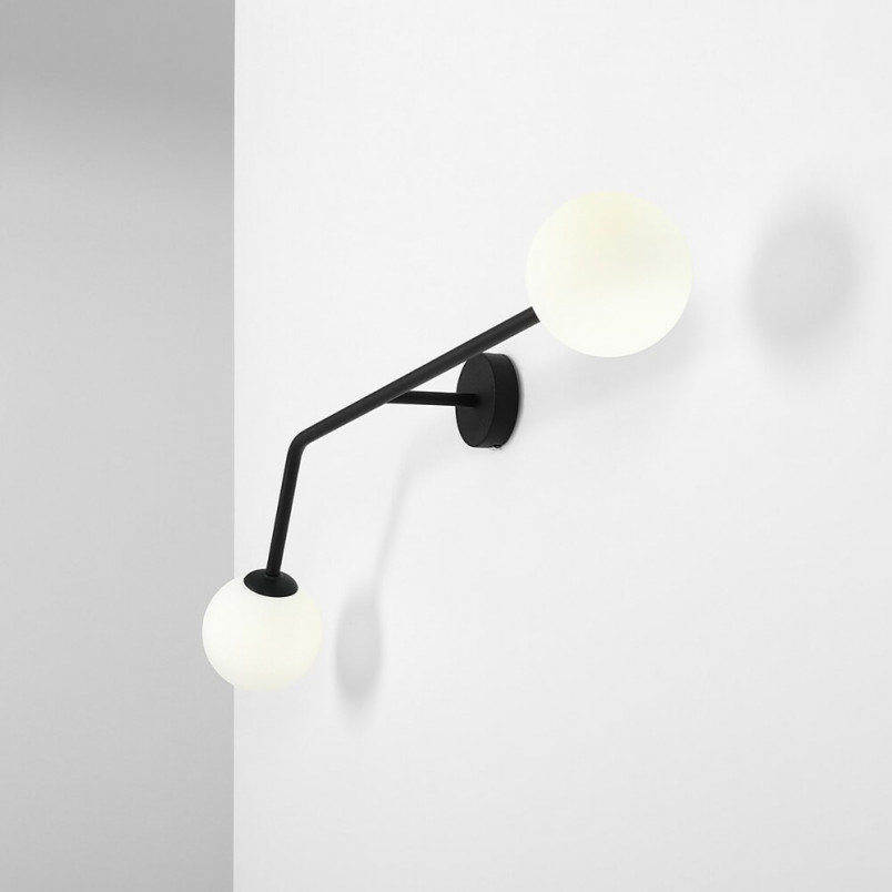 Kinkiet szklany podwójny Pure biało-czarny Aldex | Sklep Lamp