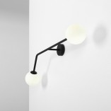 Kinkiet szklany podwójny Pure biało-czarny Aldex | Sklep Lamp