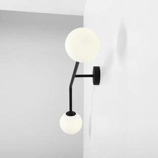 Kinkiet szklany podwójny Pure biało-czarny Aldex | Sklep Lamp