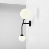 Kinkiet szklany podwójny Pure biało-czarny Aldex | Sklep Lamp