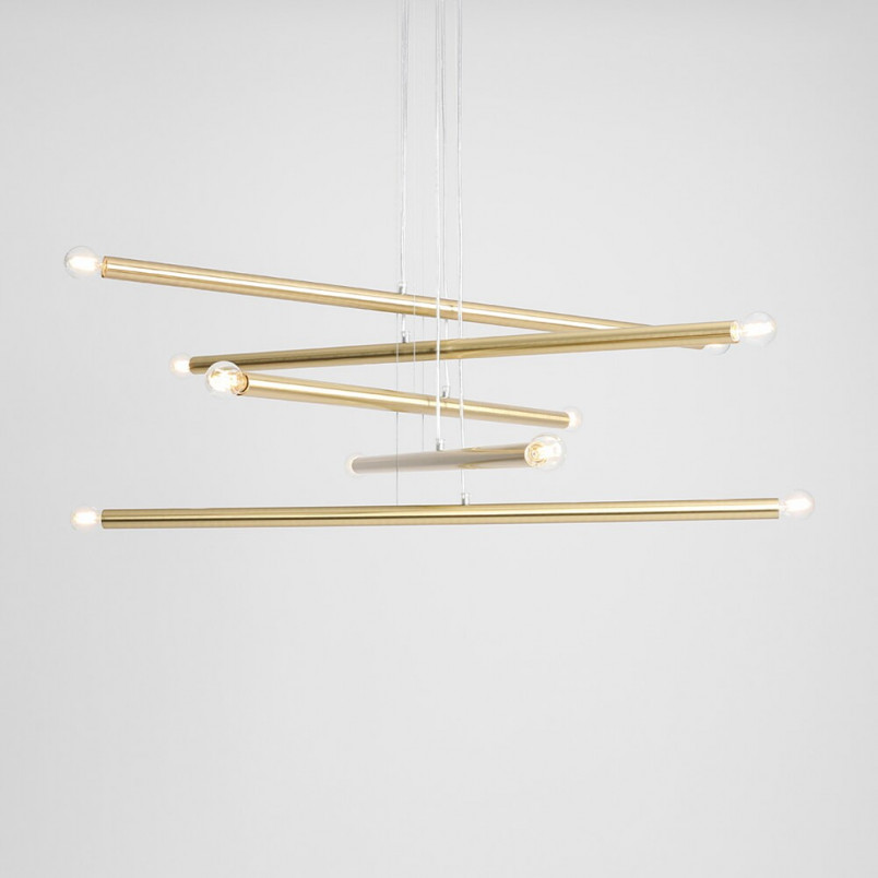Lampa Glamour Tubo Gold 100cm | Aldex - Elegancki Żyrandol