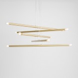 Lampa Glamour Tubo Gold 100cm | Aldex - Elegancki Żyrandol
