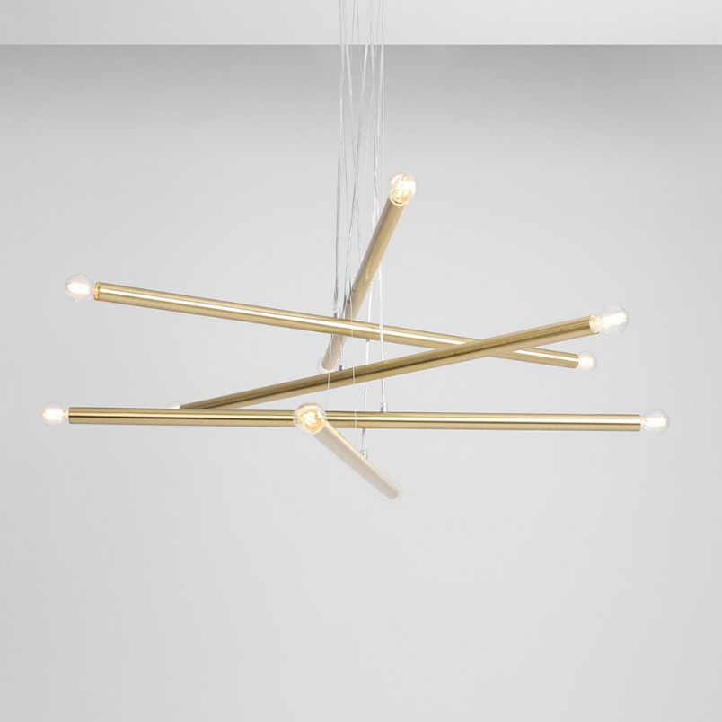 Lampa Glamour Tubo Gold 100cm | Aldex - Elegancki Żyrandol