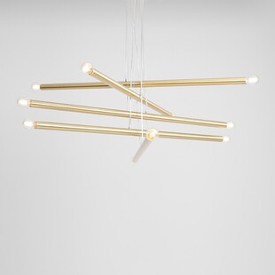 Lampa Glamour Tubo Gold 100cm | Aldex - Elegancki Żyrandol