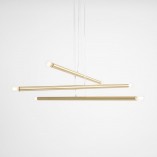 Lampa Glamour Tubo Gold VI 100cm - Aldex | Złota