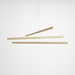 Lampa Glamour Tubo Gold VI 100cm - Aldex | Złota