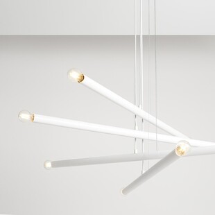 Lampa Tubo White VIII - Aldex | Nowoczesny Żyrandol Biały