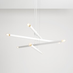 Lampa Tubo White VIII - Aldex | Nowoczesny Żyrandol Biały