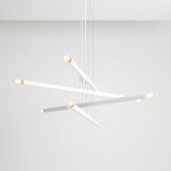 Lampa Tubo White VIII - Aldex | Nowoczesny Żyrandol Biały