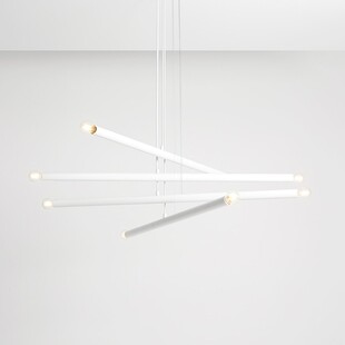 Lampa Tubo White VIII - Aldex | Nowoczesny Żyrandol Biały