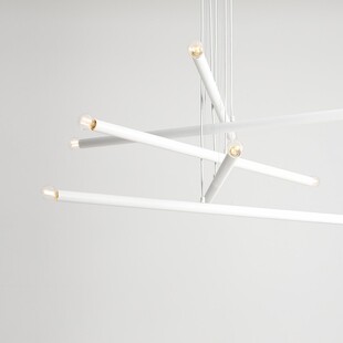 Lampa designerska wiszące tuby Tubo X 100cm biała Aldex